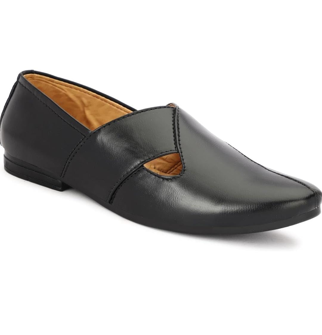VON HUETTE Mens Ethnic Footwear | Ethnic Sandals | Peshawari Sandals | Mens Juttis and Mojaris (Black, 9) (B0CKX6RFXC) Amazon Price History, Amazon Price Tracker