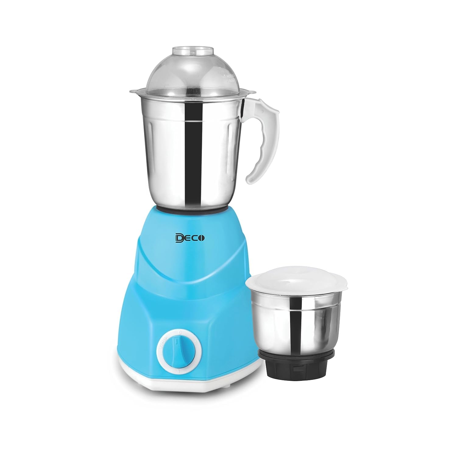 Deco Swift Mixer Grinder | 2 Stainless Steel Jars | 400 Watts | Liquid Jar 1.5L | Multi Mix Jar 0.5L | 2 Years warranty | Blue