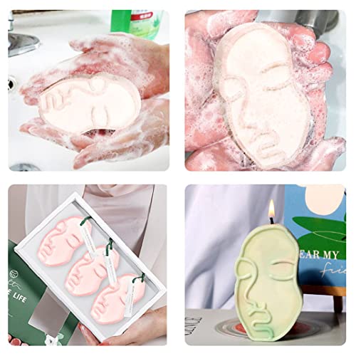 DIYBravo 2 PCS Face Silicone Moulds for Resin Human Face Candle Moulds, Deep Unique Soap Making Moulds - Image 2