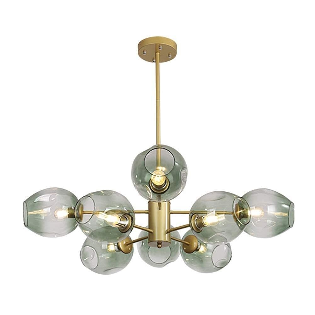 SXECAEPS Modern creative chandelier E27 Starburst Ceiling Light,Handblown Glass Sphere During Lighting,Sputnik Modern Nordic,Mid-Century Branch-Glare Cover 16 Head Decoration (Color
