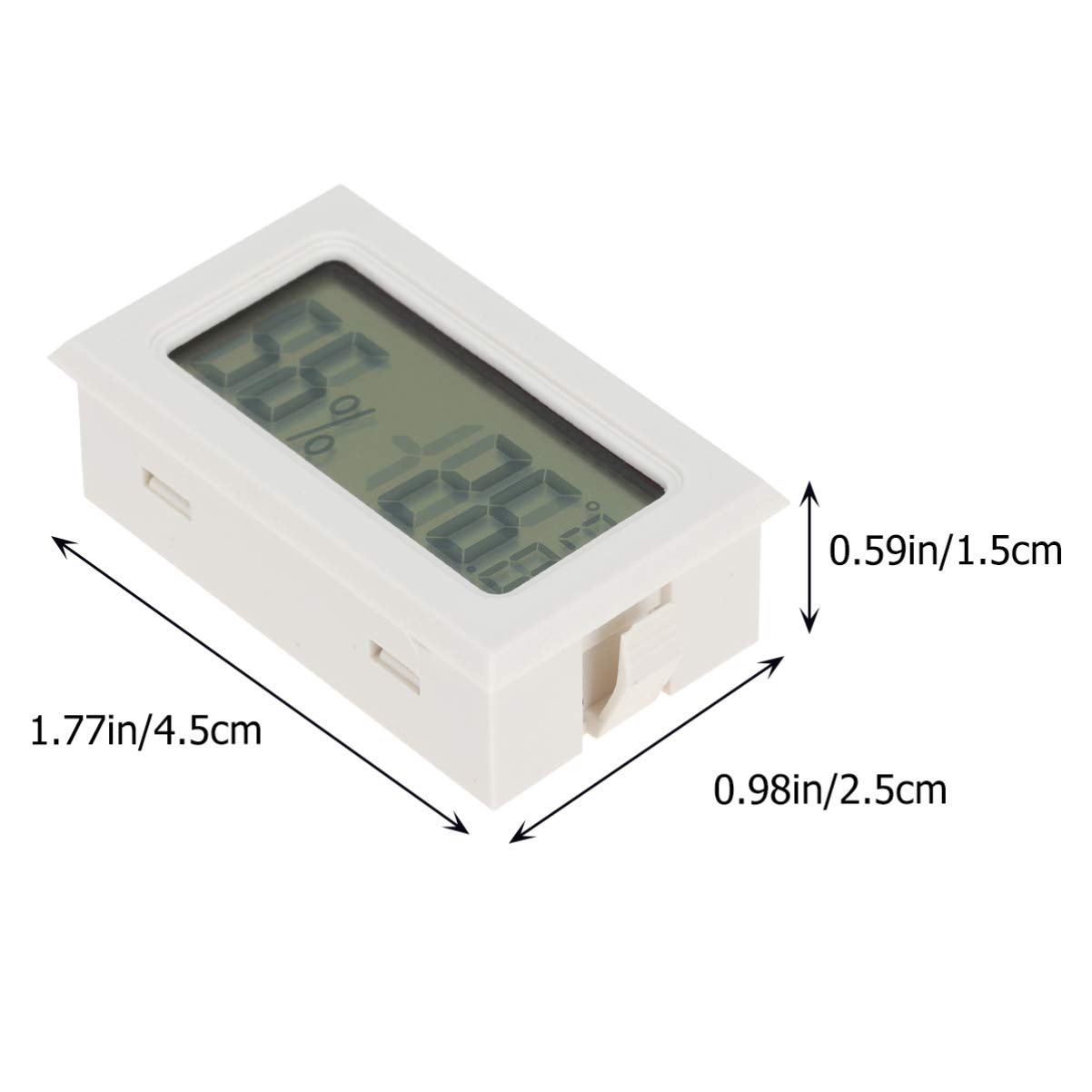 SUPVOX 10pezzi Mini Termometro Igrometro Digitale Senza Filo per Misurazione Temperatura e umidità Ambienti Interni Ed Esterni Display LCD con Prolunga Integrata per Terrari e