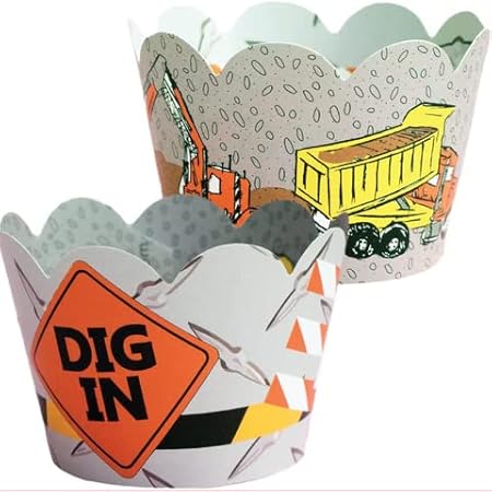 Geburtstags Gold Glitter Bulldozer 2 Cake Topper Cheer To