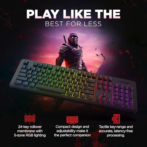 Lenovo Legion K 300 RGB Gaming Keyboard, 16.8 Million Colors, 5 Zone Programmable RGB | Anti Ghosting | Upto 20 Million Keypresses | Customizable | USB 2.0 Interface |3 Year Warranty | Black Lenovo Legion K 300 RGB Gaming Keyboard, 16.8 Million Colors, 5 Zone Programmable RGB | Anti Ghosting | Upto 20 Million Keypresses | Customizable | USB 2.0 Interface |3 Year Warranty | Black