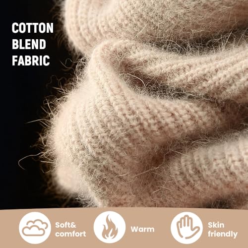 Integrated Ear Protection Windproof Cap Scarf, 2024 New Winter Versatile Knitted Hooded Scarf for Women3