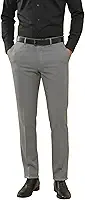 Calça Social Masculina Slim Cinza Claro Calça de Terno Executiva Tecido Panamá