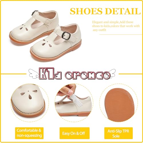 Image of Kiderence Toddler Girl Mary Jane School Uniform Dress Shoes Oxford Flats
