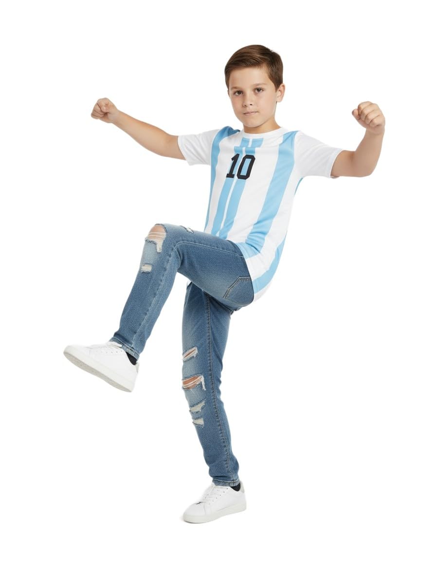 Sports Soccer Football Argen Jersey Messi 10 Home Away Kit Jersey Set T-Shirt with Shorts (Kid's,Boy's & Men) 8001 SG8-picture-16