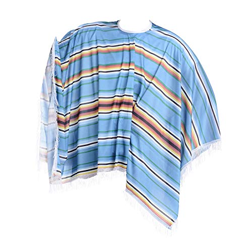 Zac's Alter Ego Fancy Dress 80cm Multicolour Mexican Bandit Poncho - Colour Options Available
