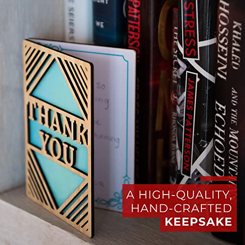 Heartspace Cards Wooden Thank You Card, Unique Gift For Any Occasion, Anniversary & Special Greeting For Family, Friends, Teachers & Coworkers, Made From Sustainable Bamboo #TOP2