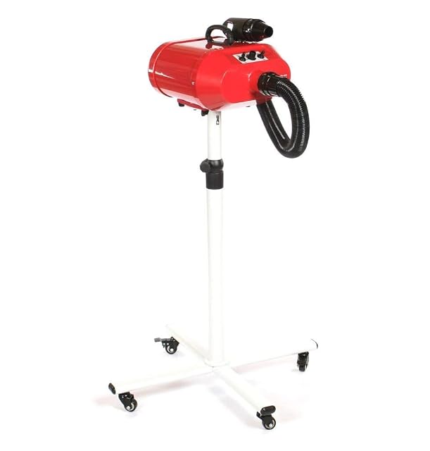 Pedigroom doble motor perro aseo secador móvil en soporte Blaster calentador rojo