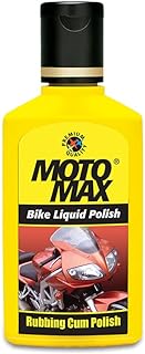 Motomax Bike Liquid Polish 50 ml |Removes tough stains, High Gloss & Shine on painted metal and plastic surfaces | Comes with a sponge for easy application on bike, motorbikes motorcycle