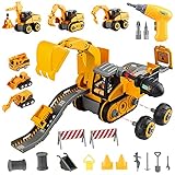【Juego de construcción】 ¡Los juguetes de construcción no solo se pueden ensamblar, sino también jugar juegos de vehículos! El vehículo de construcción desmontable tiene 4 mini camiones detrás, puede instalar los toboganes y dejar que los mini autos se deslicen hacia abajo. Incluye 12 accesorios de construcción y un hombrecito para aumentar la realidad y la diversión del juego de construcción.
