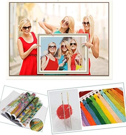 AORUNI Personalized Cross Stitch Kits Photo Custom Made Fabric Cross-Stitch Hand Embroidery Kit (11"*16"/30CM*40CM