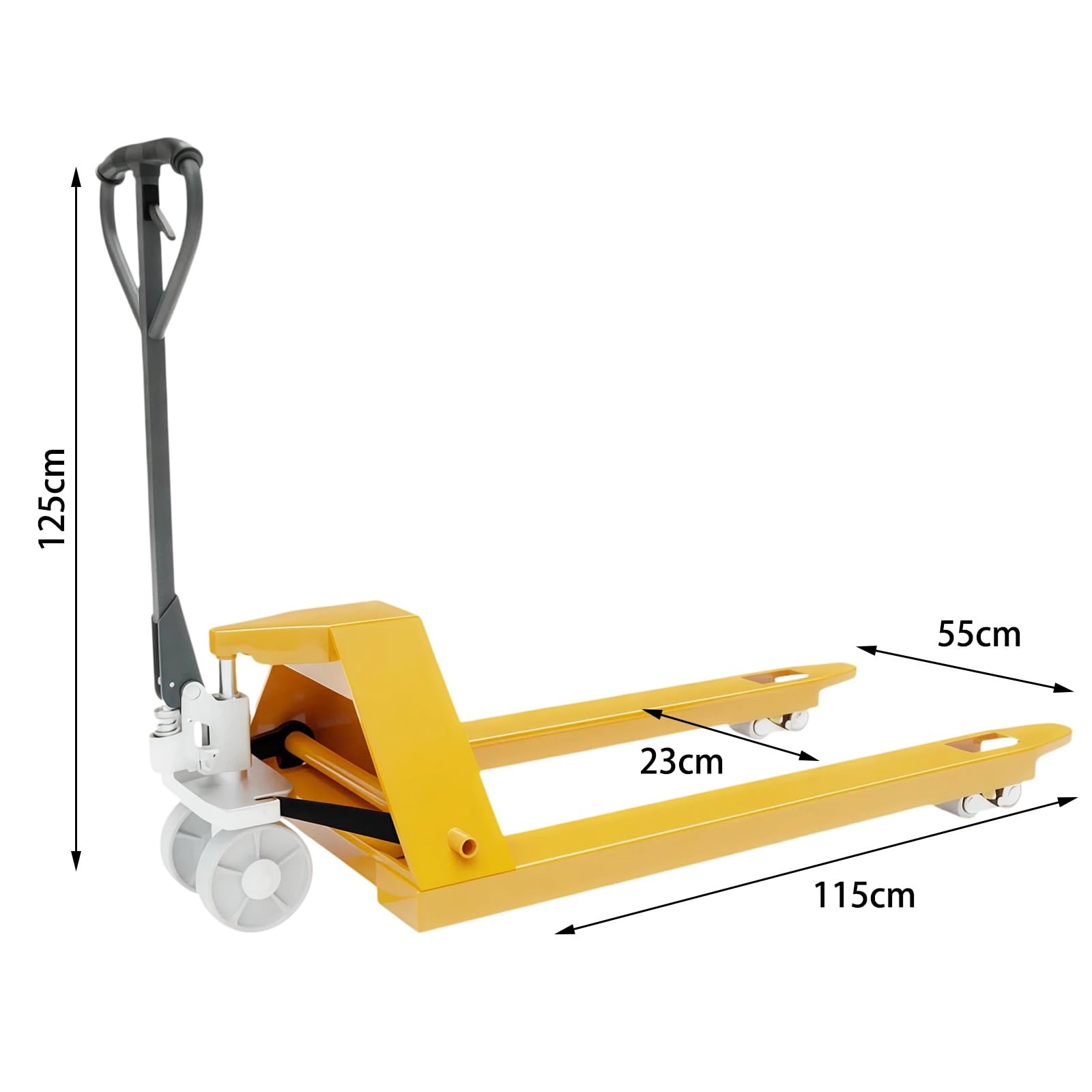 Transpallet Martinetto idraulico for pallet con asta di spinta regolabile for l'uso in linea produzione in officina