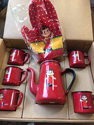 ペコちゃんホーローポットとカップセット