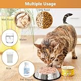 Katzennapf 3 Stück, Futternapf Katze Katzennäpfe Edelstahl rutschfest Katzen Napf Set, Haustier Fressnapf Futterschüssel Wasser Fütterung Schüssel für Katze Kleine Hunde Tiere (M-350ml)