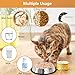 Katzennapf 3 Stück, Futternapf Katze Katzennäpfe Edelstahl rutschfest Katzen Napf Set, Haustier Fressnapf Futterschüssel Wasser Fütterung Schüssel für Katze Kleine Hunde Tiere (M-350ml)