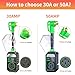 GEARGO RV Surge Protectors 30 Amp, 12000 Joules RV Circuit Analyzer, IP68 Surge Voltage Protection, RV Adapter Plug for Camper (Green)