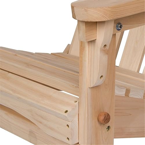 Miniatura 8 de Pemberly Row Silla Adirondack plegable tradicional de madera de cedro en color beige