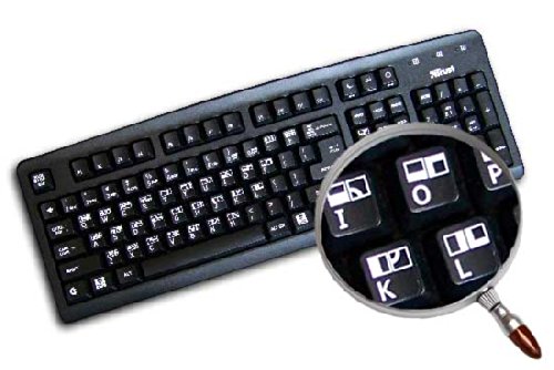 Commodore 64 Non-Transparent Keyboard Labels Layout Black Or White Background For Desktop, Laptop And Notebook (Black Background) #TOP5