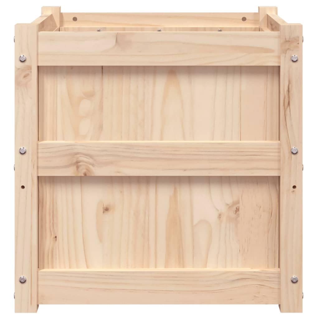 Donice ogrodowe 2 szt lite drewno sosnowe duże pojemniki na kwiaty warzywa dekoracja tarasu balkonu rustykalny wygląd naturalne surowe drewno 50x50x50 cm