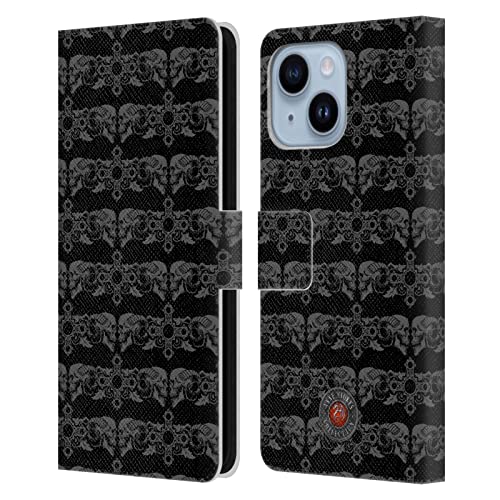 Étui iPhone 14 Plus Anne Stokes crâne tribal pour sécuriser vos cartes lors de vos sorties