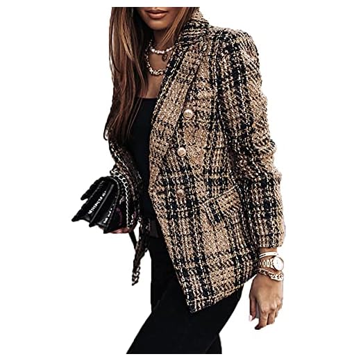 Chickwin Chaquetas de Traje y Blazers de Manga Larga para Mujer, Lady Chaqueta Elegante Chaquetas de Oficina de Otoño Casual Informal Formal Negocios Blazer