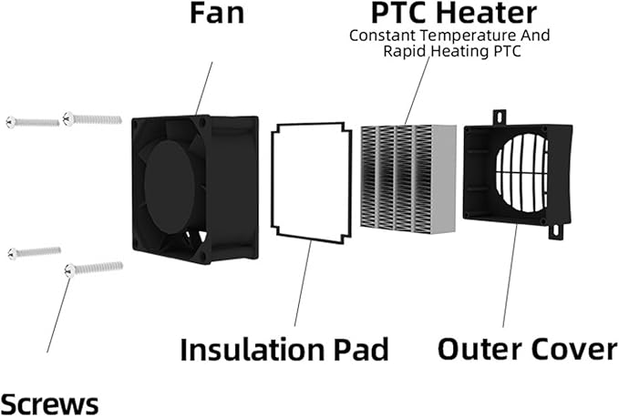 Calefactor Eléctrico Cerámico PTC 400W 220V miniatura 6