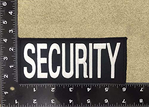 2pcs Security Patches Velcro for Vest or Jacket - Security Patch with Loop Hook System - One Small and One Large Security Patch - Security Patches for Uniforms with Embroidered Letters