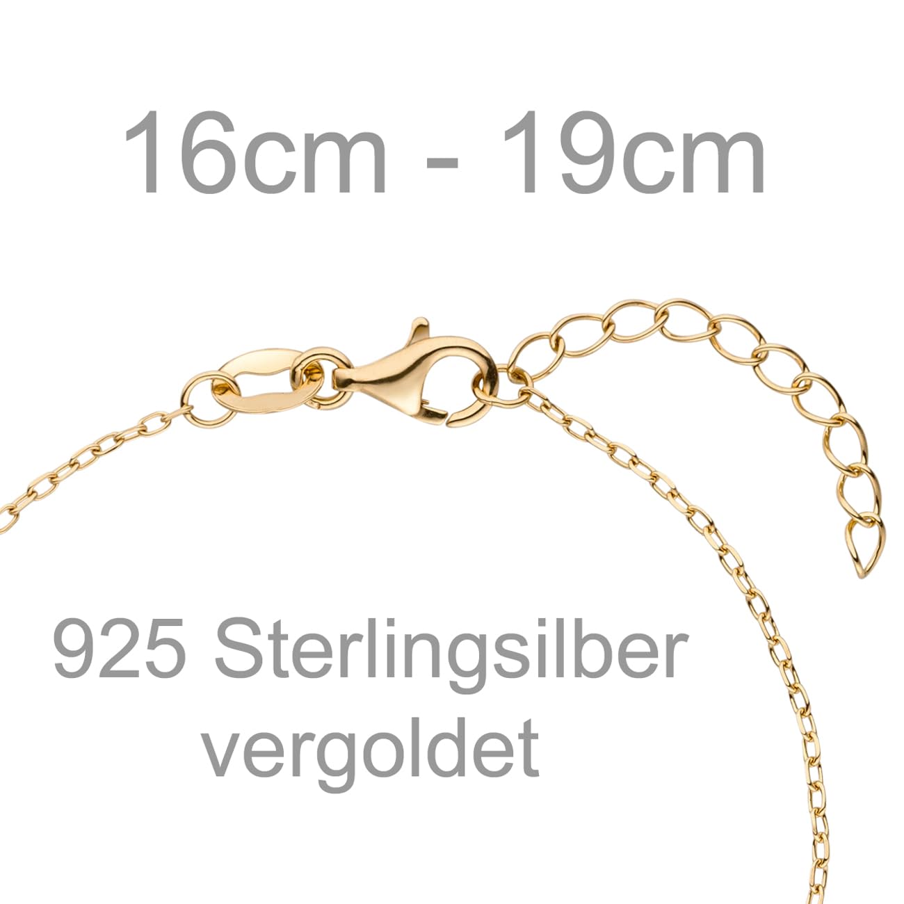 Jobo Damen-Armband Glaube Liebe Hoffnung aus 925 Sterling Silber 19 cm