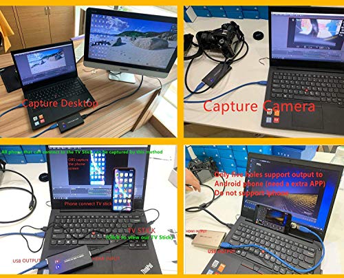 KuWFi Game Video Capture Device Card HDMI to USB3.0 HD Video Converters Game Streaming Live Stream Broadcast HD 1080P with MIC Input&Live Out for PS4/Switch/Xbox/skype