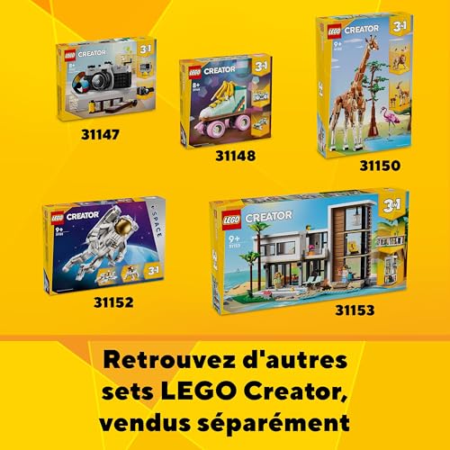 LEGO Creator 3-en-1 Le T-Rex - Dinosaure Jouet à Transformer en Tricératops ou en Ptérodactyle - Set de Construction pour Enfants Garçons et Filles - Cadeau pour Les Fêtes ou Un Anniversaire 31151