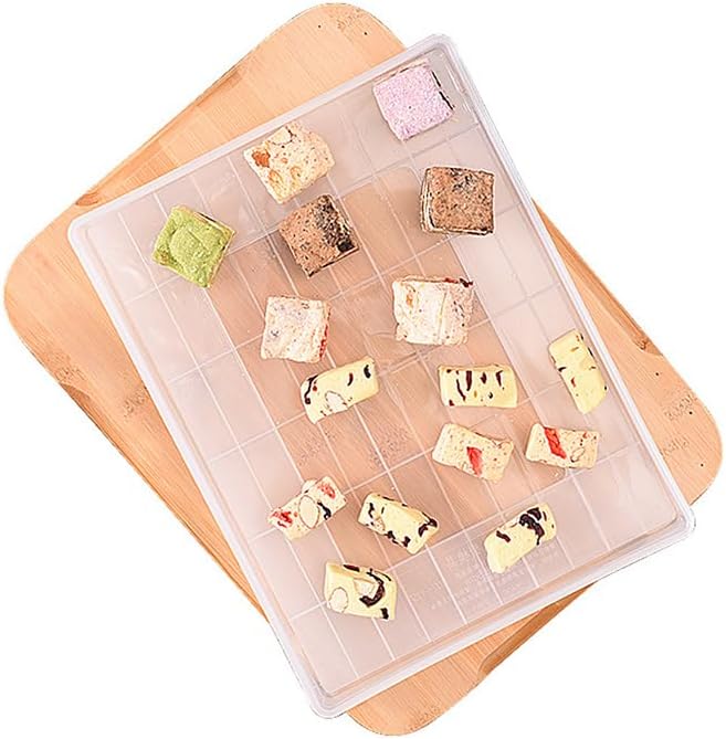 Juego de moldes de bandeja para turrón de bricolaje, molde de silicona hecho a mano para turrón, alfombrilla de fabricación antiadherente, rodillo