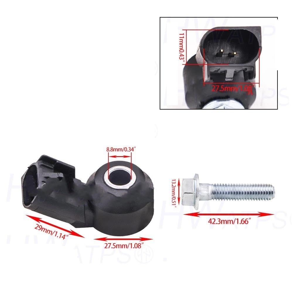 Capteur D'allumage Capteur de détonation de choc 12623730, 12570125 adapté pour Cadillac, Escalade Impala, Silverado Yukon Pontiac G6(X10 Sensor)