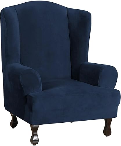Miniatura 70 de Turquoize Funda elástica de terciopelo para silla, fundas para sofá, funda para silla de sala de estar, funda para sillón con brazos, funda para