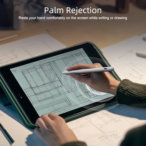 Image of JAMJAKE iPad Pencil 【No.1 sales in US】 Stylus Pen for iPad 6th-11th Gen-2X Fast Charge Active Pencil Compatible with 2018-2025 Apple iPad Pro 11 inch /12.9 inch /M4, iPad Air 3 /4 /5 /M2 /M3,iPad Mini 5 /6 Gen-White