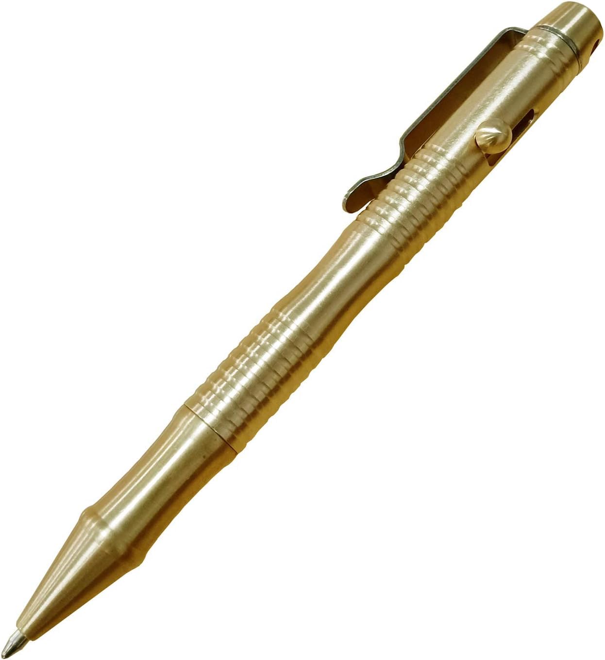 SMOOTHERPRO Solid Brass Bolt Action Pen | Ballpoint Pen |Heavy Duty for Tremor Parkinson Arthritic Hands Business Office Color Natural (BB201)