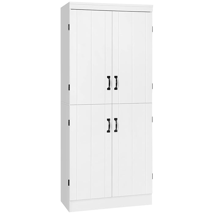 Buy 70" 4Door Kitchen Pantry, Freestanding Storage 6