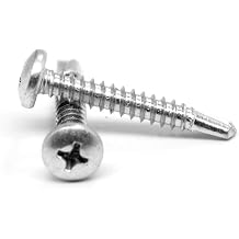 1/4"-14 x 3 1/2" FT BSD Thread Self Drilling Screw Phillips Pan Head #3 Point Low Carbon Steel Zinc Plated Pk 300