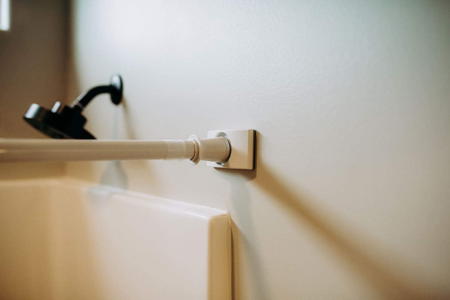 Wall Nanny - Shower Curtain Rod Wall Protector & Holder (Made in USA) - Protects Walls from Pressure Mounted Shower Curtain Rods - Helps Stabilize Shower Curtain Rods - 2 Pack
