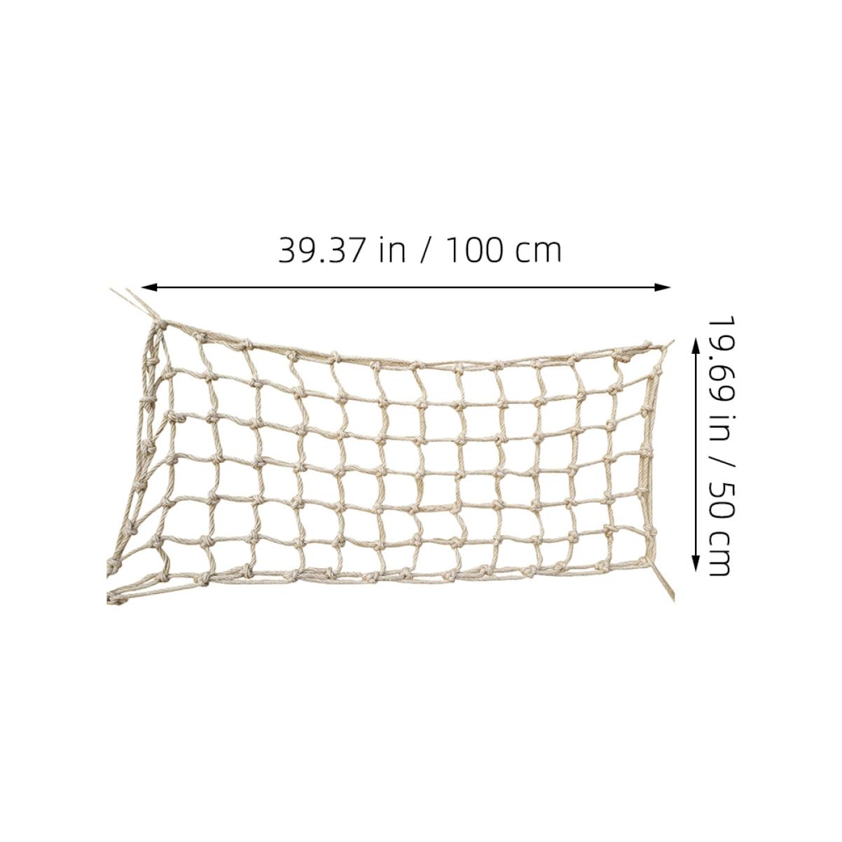 HANABASS Papageien Kletternetz aus Robustem Seil Beißfest und Hängendes Netz für Mittelgroße und Große Papageien 50x100cm als Vogelspielzeug im Käfig