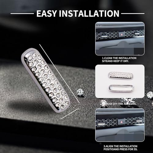 Image of for 11th Gen Honda,Bling Air Vent Outlet Sticker Car Interior Accessories Fits for 2024 Honda Accord (Silver 1)