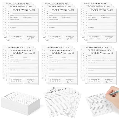 Tarjetas de revisión de libros L1rabe para diarios de lectura y amantes de la literatura