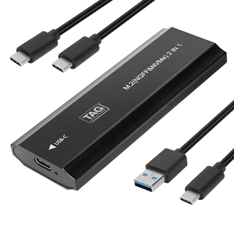 See full amazon price history chart for TAG NVMe M.2 SSD Casing/Enclosure USB-3.1 Gen2 Type-C 10Gbps | NGFF/NVMe Support | Portable SSD External Metal Body Enclosure | Plug and Play | Up to 4TB for Windows/Mac/Linux/Android (Black) TAG NVMe M.2 SSD Casing/Enclosure USB-3.1 Gen2 Type-C 10Gbps | NGFF/NVMe Support | Portable SSD External Metal Body Enclosure | Plug and Play | Up to 4TB for Windows/Mac/Linux/Android (Black) (B0CRRW77LZ) Amazon Price History, Amazon Price Tracker