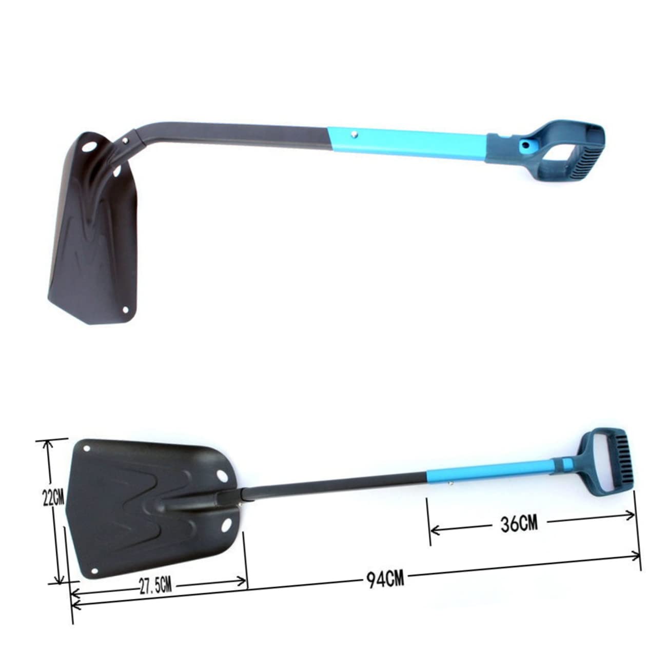 BESPORTBLE Pelle à Neige Pliable pour Voiture Grattoir à Glace avec Manche Long Outil de Dégivrage Compact