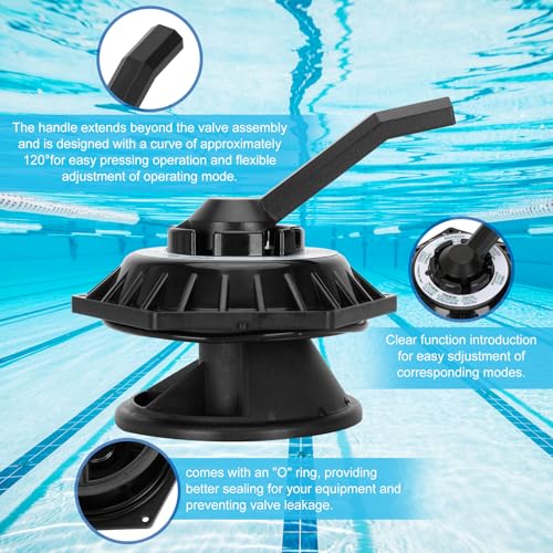 272531 Hi-Flow Top Valve Assembly Compatible with 6-Way 1-1/2 Inch Sand Cylinder Valves, Suitable for Spa Sand Filters and Multi-port Valves in Swimming Pools - 262504 262505 262506