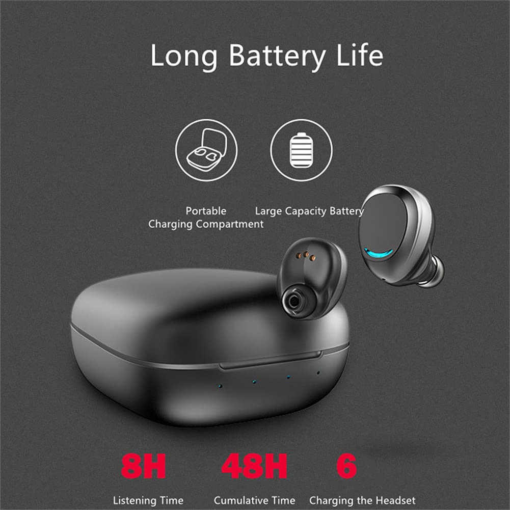Cuffie Bluetooth in Auricolari in Esecuzione dell'orecchio con Rumore cancellazione del Microfono, Cuffie Auricolari Wireless con Microfono, per Lavoro, Sport, Gioco