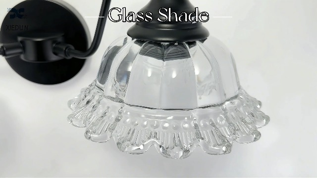 Image of XIEDUN Farmhouse Bathroom Light Fixtures Black Vanity Lights for Bathroom 2 Light Vanity Light Fixtures
