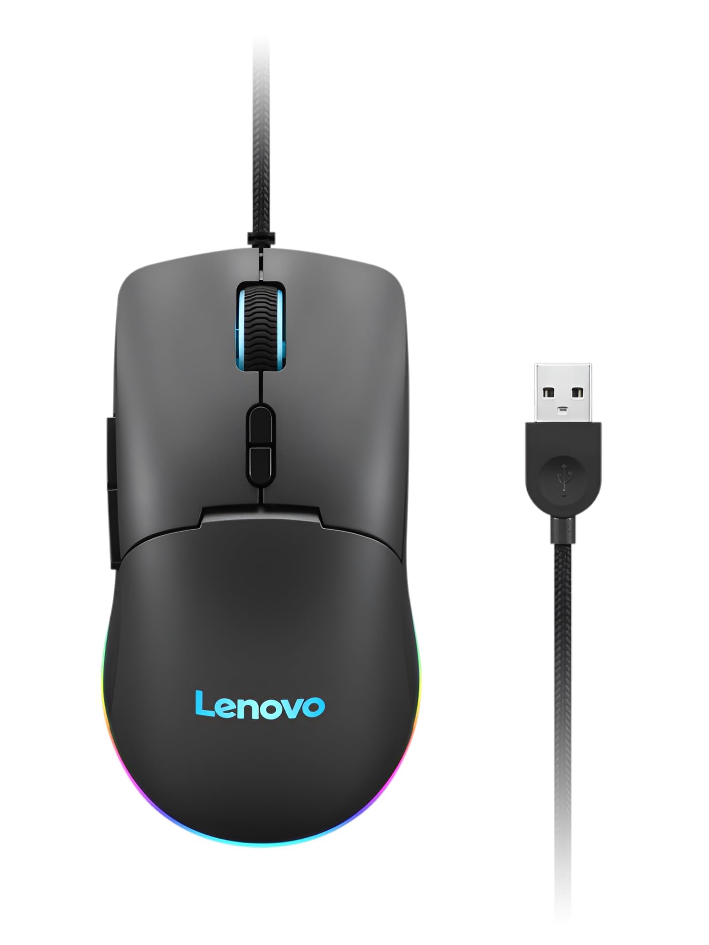 Lenovo M210 RGB Gaming Mouse (7 Buttons, 3-Zone RGB Light, 8000 DPI, 300 IPS, 35 G, 1000 Hz) – Black