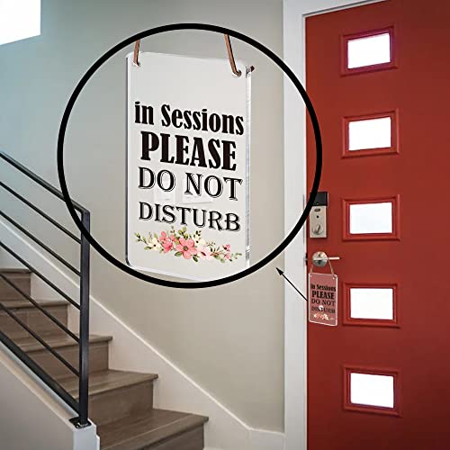Image of In Session Sign, Cute Doorbell Sign, Ideal for Home, Offices, Spa Treatment, Law Firms, Clinics, Hotels, During Therapy, Counseling Sessions, Funny Office Decoration Gift for Co-Worker, Coworker,WAP6